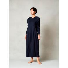 モイストスムース ギャザースリーブマキシレングスシャツ WOMEN（一般医療機器） ネイビー