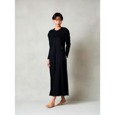 モイストスムース ギャザースリーブマキシレングスシャツ WOMEN（一般医療機器） ブラック
