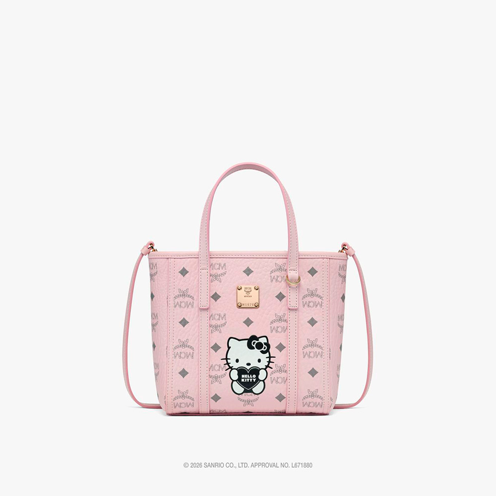 ＜MCM×HELLO KITTY Toni＞トップジップ ショッパーバッグ