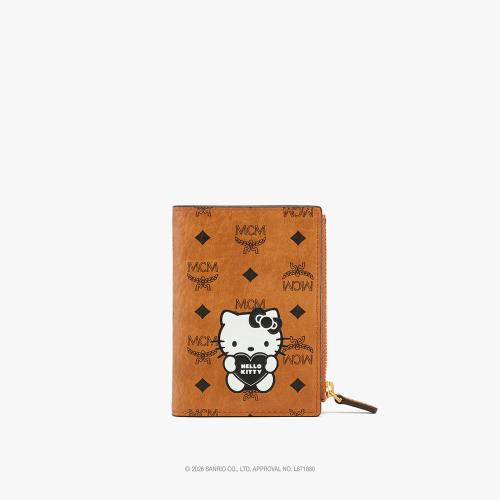 ＜MCM×HELLO KITTY＞ 二つ折りジップカードウォレット