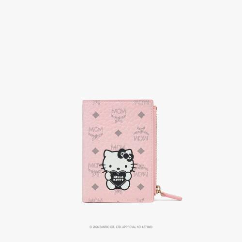 ＜MCM×HELLO KITTY＞ 二つ折りジップカードウォレット