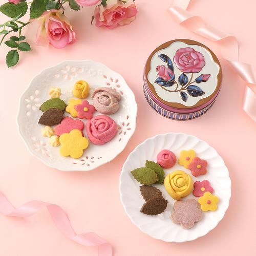 お花のクッキーボックス薔薇缶
