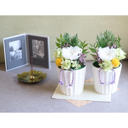 プリザーブド供花「ふたつ菊」