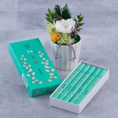 プリザーブド供花｢ひとつ菊｣＆鳩居堂 線香白鳩