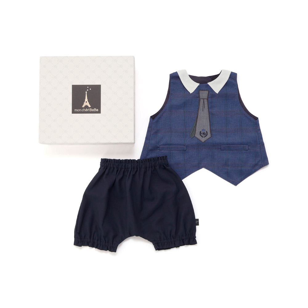 チェックジャケット風スタイパンツセット