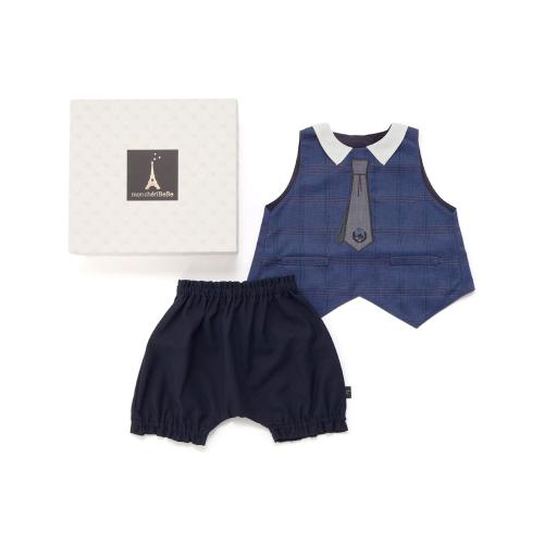 チェックジャケット風スタイパンツセット