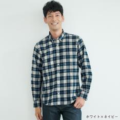 画像<タカシマヤ スタイル・プリュ>フランネルチェックシャツ