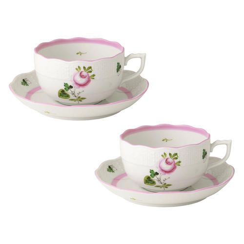 ウィーンの薔薇・ピンク ティーカップ&ソーサーペア