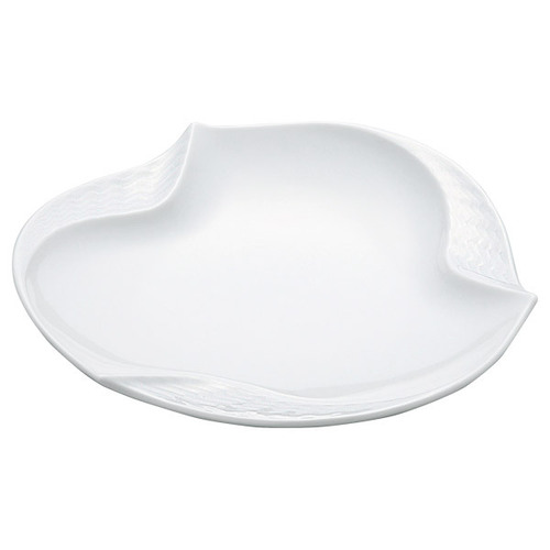 波の戯れ ホワイト ディッシュ