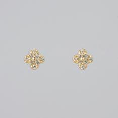 K18ダイヤクローバーピアス
