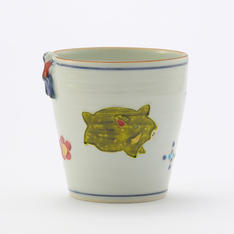 京焼・清水焼　秀峰窯 一閑人交趾干支 フリーカップ（亥）