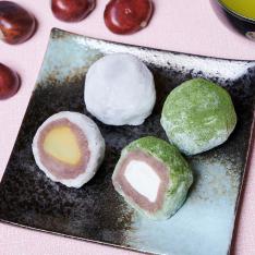 まるごと栗大福と抹茶大福
