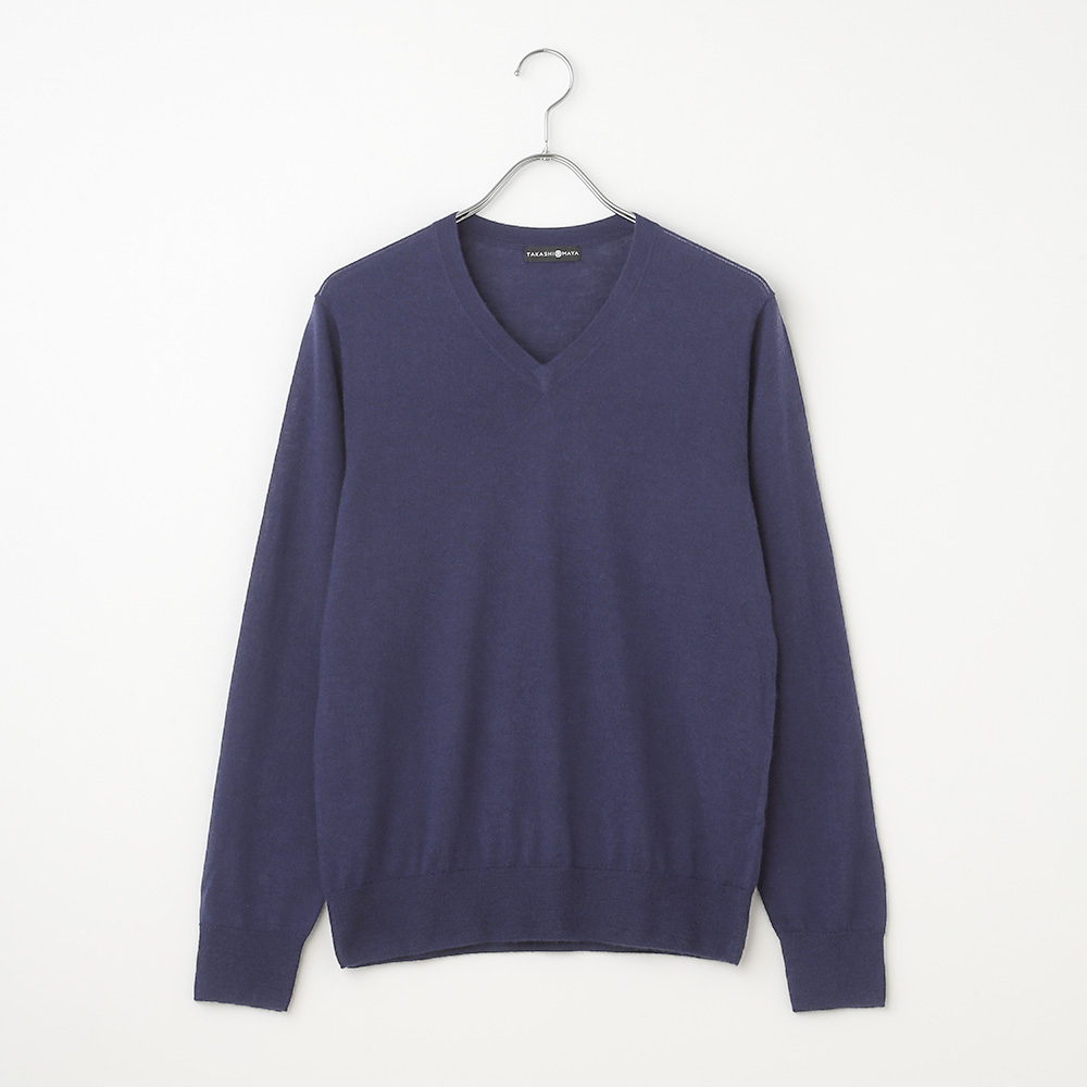 カシミヤシルク＞Vネックセーター ネイビー S→LL | 商品詳細 | 高島屋 