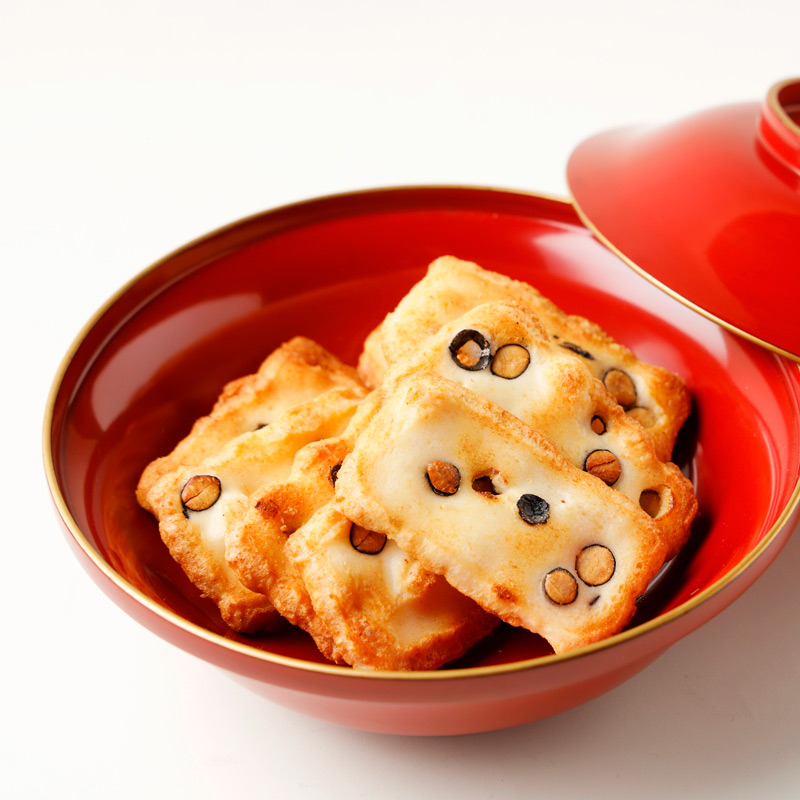 丹波黒豆おかき 颯煎　うすしお缶