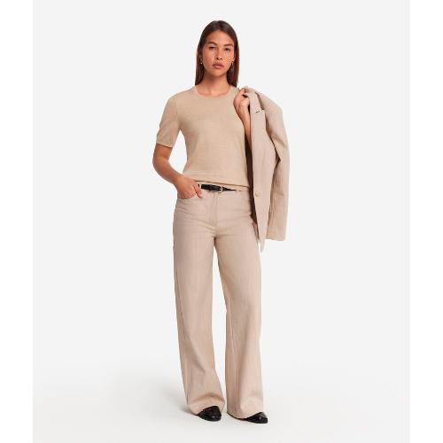 ウルトラファインカシミヤ クルーネック 半袖セーター