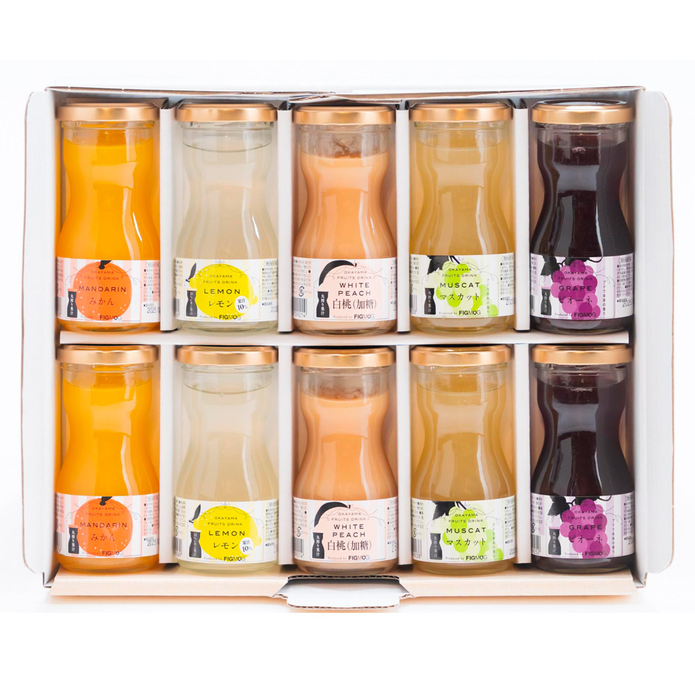 岡山果汁ものがたり丸絞りジュースセット