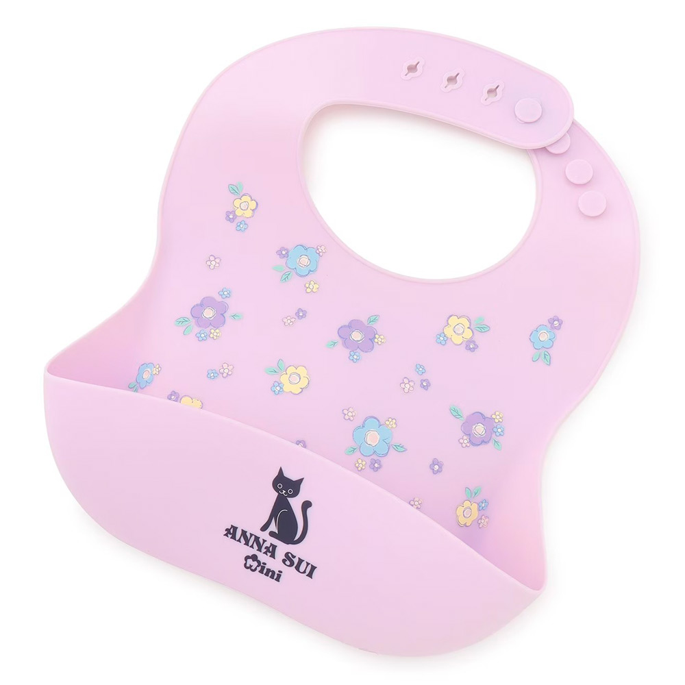 小花柄シリコーンお食事スタイ