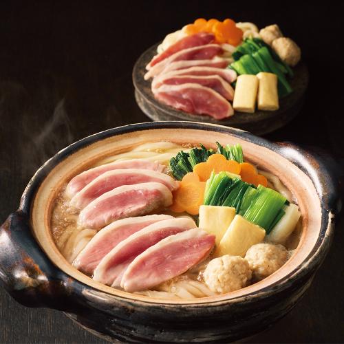 〈京料理・美濃吉〉京野菜と湯葉の合鴨つくね鍋