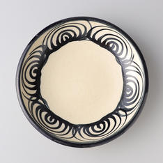 馬の目皿　呉須