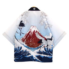 オリジナルデザイン法被　日本・赤富士に大波
