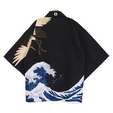 オリジナルデザイン法被　大波と鶴