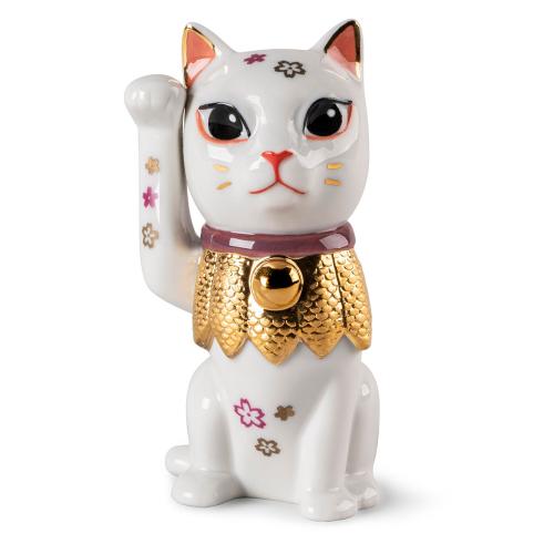 Maneki Neko (Golden Flowers)