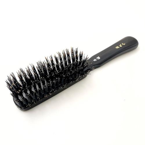 ＜あれぐ＞ヘアブラシ　手植え（特級黒豚毛）