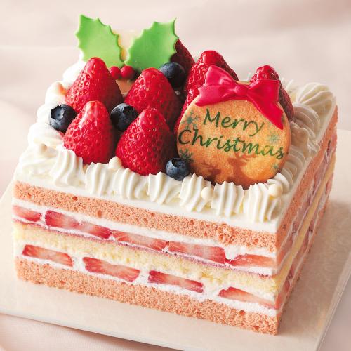 【店頭受取／玉川店】しっとりスポンジのクリスマスショートケーキ[E-19]【12月24日（水）・25日（木）】