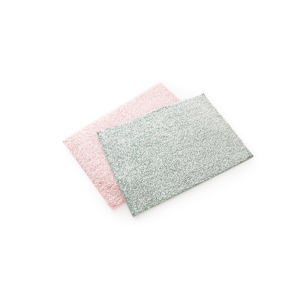 福袋 COZY 不織糸 バスマット2色セット（グリーン・ピンク）