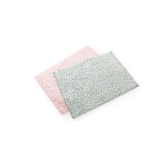 福袋 COZY 不織糸 バスマット2色セット（グリーン・ピンク）