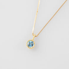 K18アクアマリンペンダント