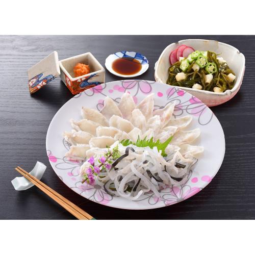 福袋 ふく霜降り刺身と昆布とオクラの長芋和え
