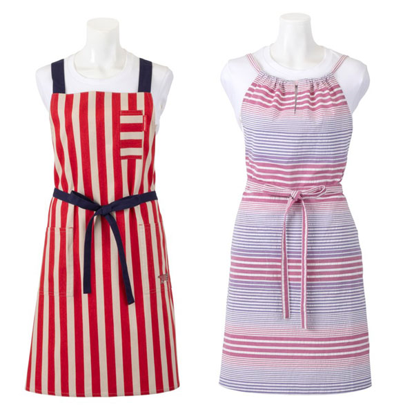福袋 有名ブランドエプロン2枚セット レッド・ピンク系