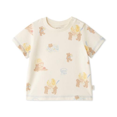 ［BABY］接触冷感アイスクリームベア柄Tシャツ