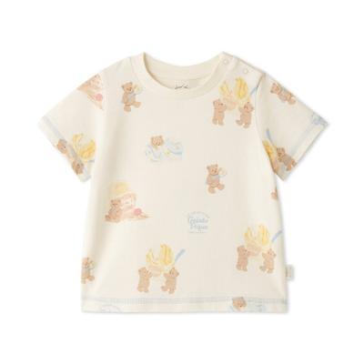 ［BABY］接触冷感アイスクリームベア柄Tシャツ