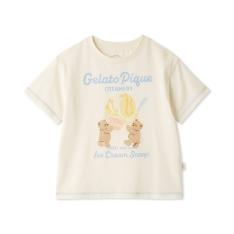 ［KIDS］接触冷感アイスクリームベアワンポイントTシャツ