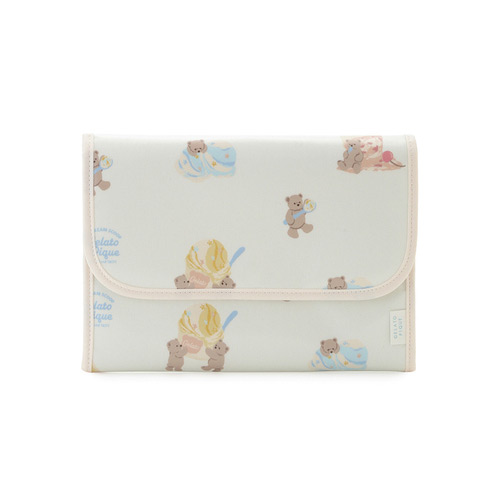 ［抗菌防臭］アイスクリームベア柄母子手帳ケースM