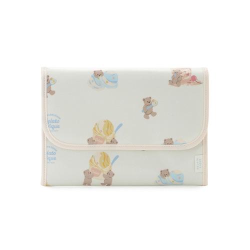 ［抗菌防臭］アイスクリームベア柄母子手帳ケースM