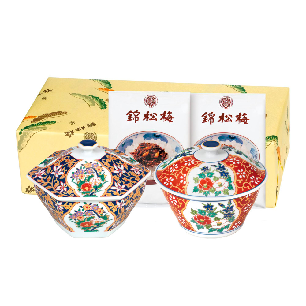 有田焼容器入「間取更紗爛漫・花椿」