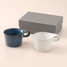 ミニペアマグ（海鼠釉・白窯変釉）