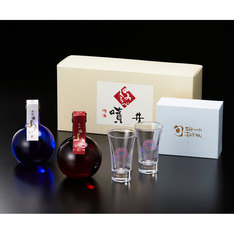画像噴井 瑠璃 茜 花火グラスセット