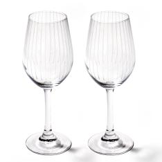 江戸切子 立縞紋 ワイングラスペア