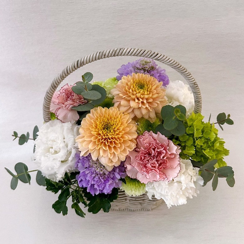 生花 お供えアレンジメント「あさぎり」