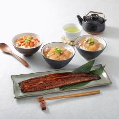 鹿児島県産うなぎ特大と若狭の漬け椀