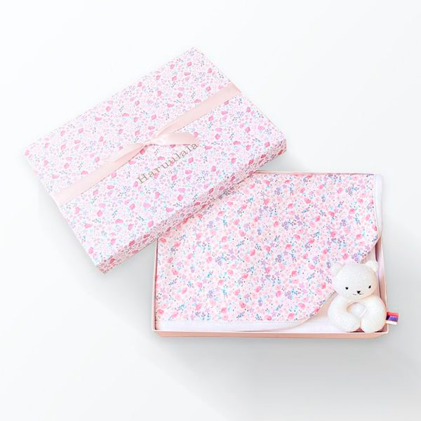 出産祝い2点セット（ブランケット・ラトル） 妖精と花たち