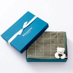 出産祝い2点セット（ブランケット・ラトル）  Lattice（ラティス）