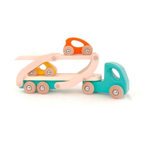 車をはこぶトラック(ライトブルー)