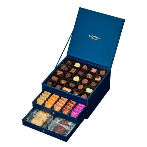 ゴディバ ラグジュアリーボックス チョコレート75粒/フールセック サレ14枚