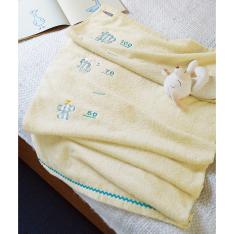 〈今治 クレシェンド〉身長が測れるタオル ぞうさんベージュ