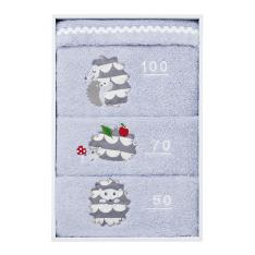 〈今治 クレシェンド〉身長が測れるタオル　はりねずみグレー
